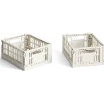 Hay Colour Crate Mini Кошници за съхранение, мръсно бяло, 2 бр (AE358-A668-AB90)