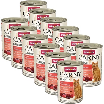 Animonda Carny Senior - Говежди и пуйчета сърца 12 x 400 г
