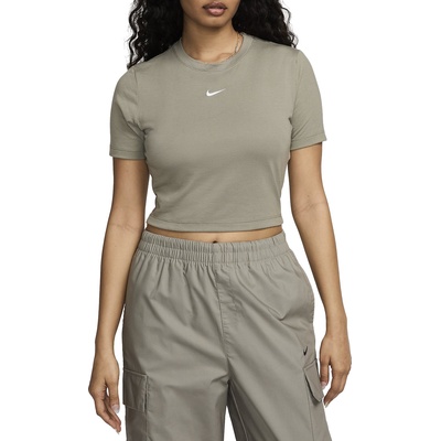 Nike Тениска Nike W NSW ESSNTL SLM CRP Зелен Velikost M