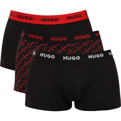 HUGO Комплект три - мъжки боксерки HUGO многоцветни HUGO | Cheren Mnogotsveten | МЪЖЕ | XL
