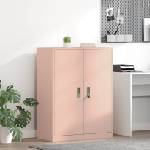 vidaXL Шкаф за съхранение Розово 80 x 40 x 105 см Стомана (891689)