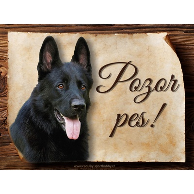 Sport hobby Cedulka Německý ovčák V Pozor pes CP570 1 20 x 15 cm