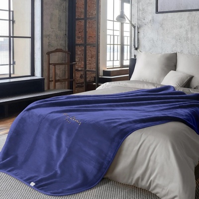 Pierre Cardin Španielska tmavomodrá Španielska deka Polyester deka 160x220