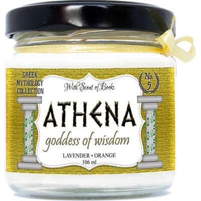 With Scent of Books Ароматна свещ - Атина, 106 ml