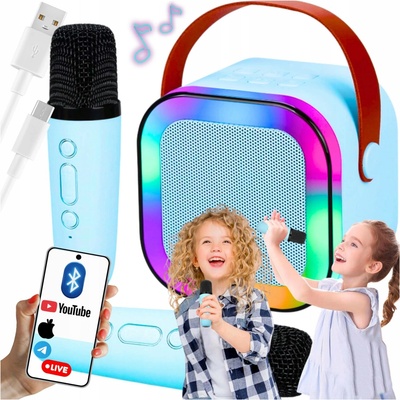SADA PRO KARAOKE PRO DĚTI I DOSPĚLÉ 2 MIKROFONY BEZDRÁTOVÝ REPRODUKTOR