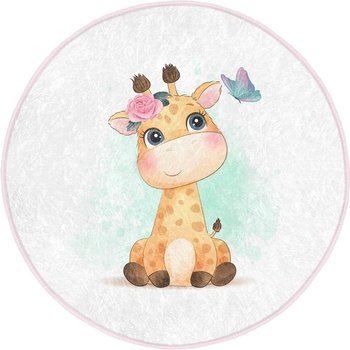 Mila Home Бял детски килим ø 100 cm Comfort - Mila Home (HKG-HaliRound-Comfort-6618-100x100)