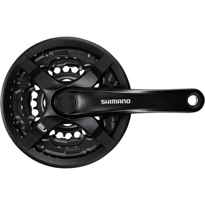 SHIMANO Stred FC-TY501 170mm 48/38/28z. 6/7/8-k. čierny s krytom na štvorhran