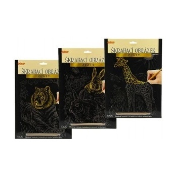 SMT Creatoys Škrabací obrázek zlatý A4 3 druhy