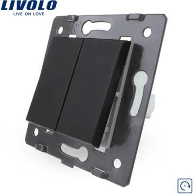 CB Elektro Tlacidlo 2/0, mechanické, modul, cierna (LIVOLO)