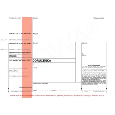 Obálka s doručenkou BOWA® C5, červený pruh (ODJ-DR) 1000 ks