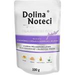 Dolina Noteci PREMIUM за кучета от малки породи JUNIOR, богато на заешки черен дроб и еленски езици, 100 г пакетче