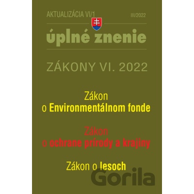 Aktualizácia VI/1 / 2022 - Životné prostredie - Poradca s.r.o.