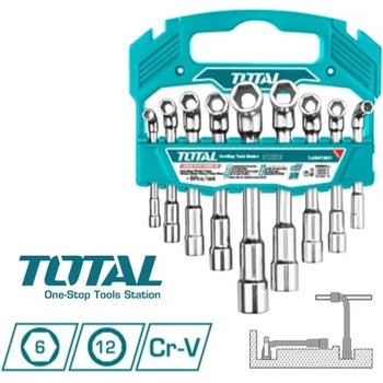 TOTAL Комплект Г-ключове, CrV, SW 7-19, 9 части, TOTAL INDUSTRIAL TLASWT0901 (TLASWT0901)