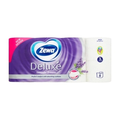 Zewa Deluxe Lavender Dreams 3-vrstvový 8 ks