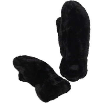 Дамски пухкави ръкавици в черно