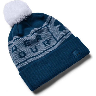 Under Armour Big Logo Pom beanie 1356711-581 Graphite blue