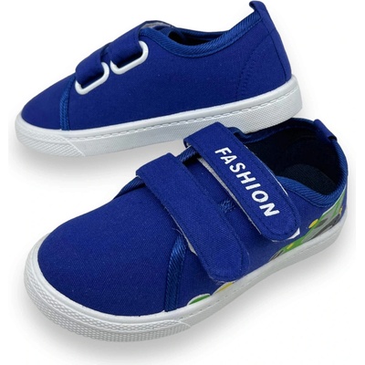 Fashion chlapčenské tenisky na suchý zips 10 modrá