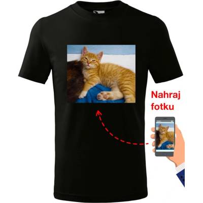Hobbytriko Dětské tričko s vlastní fotkou Černá 01