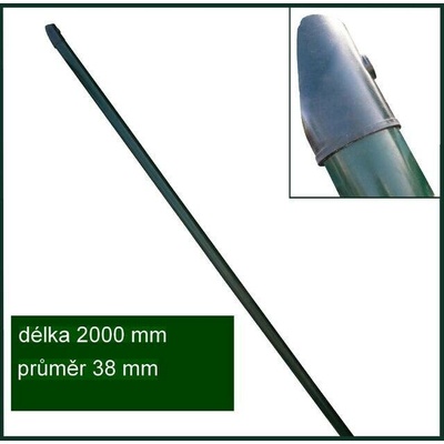 Vzpěra plotová Ideal poplastovaná Zn+PVC + spojovací materiál – 2000×38 mm