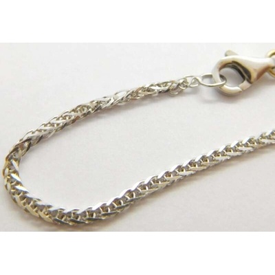 Klenoty Budín dámský zlatý pevný náramek z bílého zlata HK7087