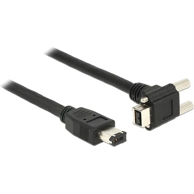 Delock Кабел FireWire 9-пинов щепсел ъгъл 90 градуса 6-пинов щепсел с винтове 3 м (83590)