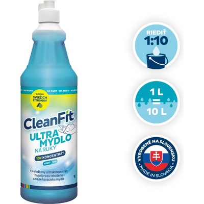 CleanFit Ultra Mydlo na ruky koncentrát 1 l