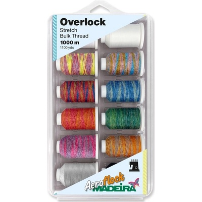 Sada overlockových nití Madeira Aeroflock 100 12x1000 m Multi