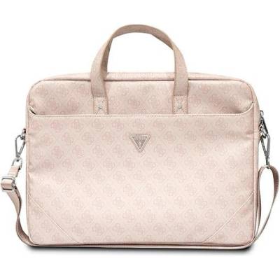 GUESS Чанта за лаптоп Guess GUCB15P4TP до 16"", розова / розова, Saffiano 4G Triangle Logo
