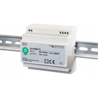 POS, Napájecí zdroj na DIN lištu 100W 24V, DIN100W24