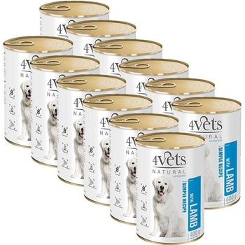 4Vets Natural Simple Recipe s jahňacím mäsom 12 x 400 g