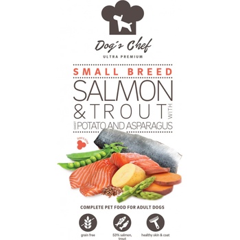 Dog's Chef Atlantic Salmon & Trout with Asparagus for Small breed 2 kg