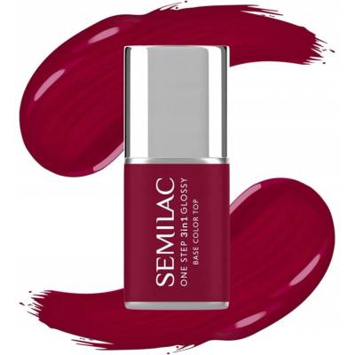 Hybridní lak 3v1 Semilac One Step Glossy 7ml S570 Dark Raspberry