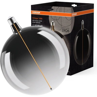 Osram E27 4,8W = 10W 100 lm 1800K teplá bílá kouřové vlákno stmívatelná Vintage 1906