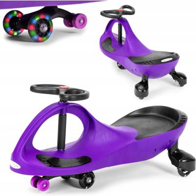 Ecotoys Dětské gravitační vozítko LED kola fialové