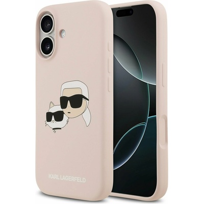 KARL LAGERFELD Liquid Silicone Double Heads MagSafe Задний Чехол для iPhone 17 Pink Karl Lagerfeld | Rozov | ЖЕНИ | UNI