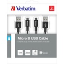 Verbatim 48875 USB/micro USB, 1m + 0,3m, černý