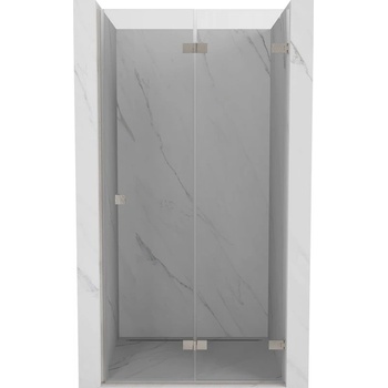 Mexen Lunar-F сгъваеми душ врати десни 95 см, прозрачни, матиран никел - 836-095-000-97-00-P (836-095-000-97-00-P)