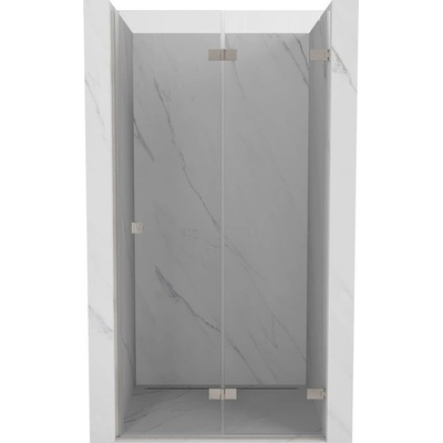 Mexen Lunar-F сгъваеми душ врати десни 95 см, прозрачни, матиран никел - 836-095-000-97-00-P (836-095-000-97-00-P)