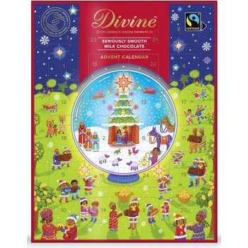 Divine adventní kalendář s čokoládovými srdíčky mléčná čokoláda 85 g NOVÝ