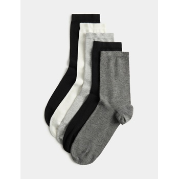 Marks & Spencer 5 чифта супермеки високи чорапи Marks & Spencer сива Marks & Spencer | Siv | ЖЕНИ | 3-5