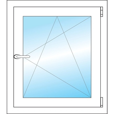 OKNA HNED Plastové okno 60x68 cm (600x680 mm) bílé otevíravé a sklopné pravé