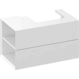 RAVAK Lite - Шкаф за мивка 80x45x43 см, 2 чекмеджета, бял гланц X000001873 (X000001873)