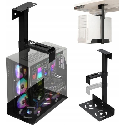 OCELOVÝ DRŽÁK NA POČÍTAČ POD STŮL, NASTAVITELNÝ PRO VĚTŠINU PC