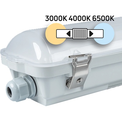 UltraLux LED индустриално осветително тяло CCT PC, 1.50м, 55W max, 220V-240V AC, IP66 (LITH15055CCT)