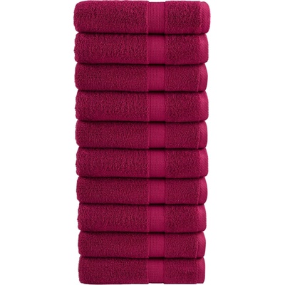 vidaXL Премиум кърпи за баня SOLUND 10 бр бордо 70x140 см 600 gsm (137214)