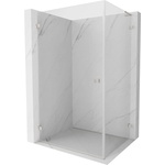 Mexen Lunar-B L лява душ кабина с врати 85 x 80 см, прозрачна, четка никел - 832L-085-080-97-00-L (832L-085-080-97-00-L)