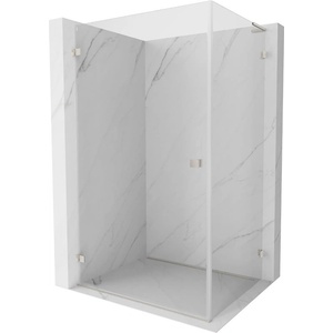 Mexen Lunar-B L лява душ кабина с врати 85 x 80 см, прозрачна, четка никел - 832L-085-080-97-00-L (832L-085-080-97-00-L)