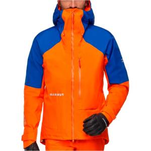 Mammut Мъжко водоустойчиво яке Mammut Eiger Nordwand Advanced Hardshell Hooded Jacket Waterproof jacket - Eiger Orange / Eiger Blue (002-3667-0313)