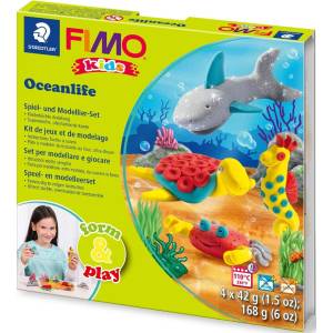 STAEDTLER Комплект глина Staedtler Fimo Kids - 4 x 42 g, Sea World (23850-А-SEA WORLD)