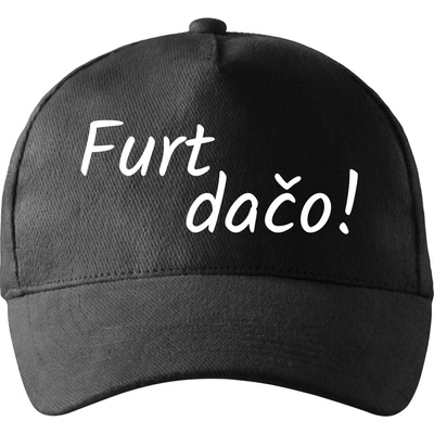 Furt dačo so zahnutým šiltom a látkovou sponou veľkosť Čierna